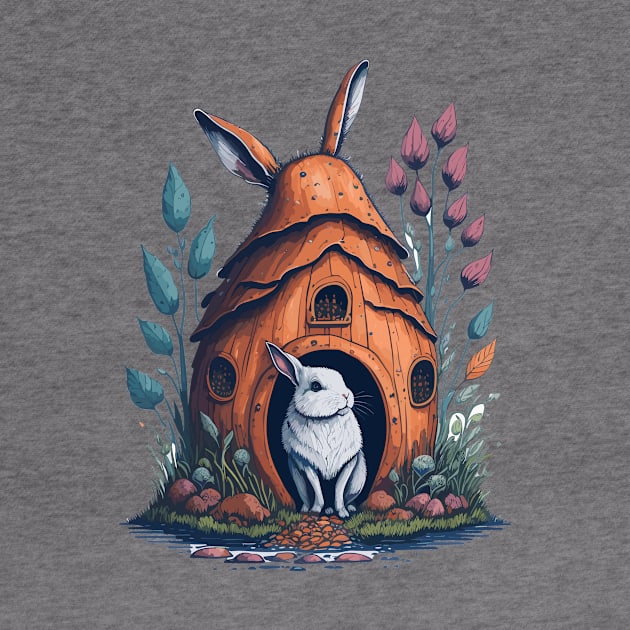 Rabbit Living in Mushroom house by Maria Murtaza